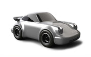 Baghera Porsche 911 Rennwagen in silberner Farbe Spielzeugauto Seitenansicht