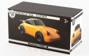 Gelbes Porsche Spielzeugauto von Baghera Verpackung