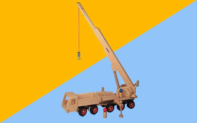 Fagus Holzspielzeug Mobilkran aus Holz