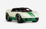 Playforever Ken Cline in Beige & Grün | Spielzeugauto Rennwagen Frontalansicht