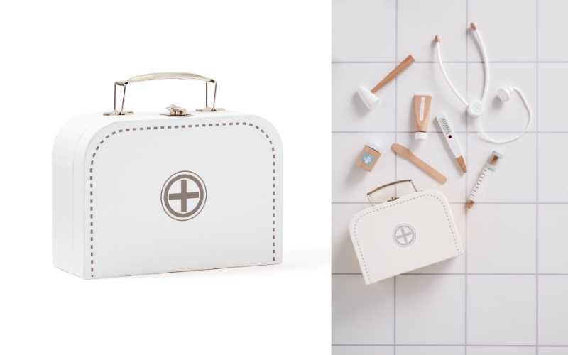 Maletín médico con accesorios fabricado en madera de Kids Concept