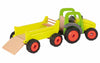 Goki Holztraktor mit Anhänger | Holzspielzeug Trecker für Kinder ab 3 Jahren