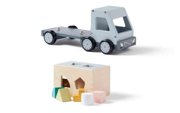 Holzautos Kids Concept Aiden Holzlaster Steckspiel Formen und Farben