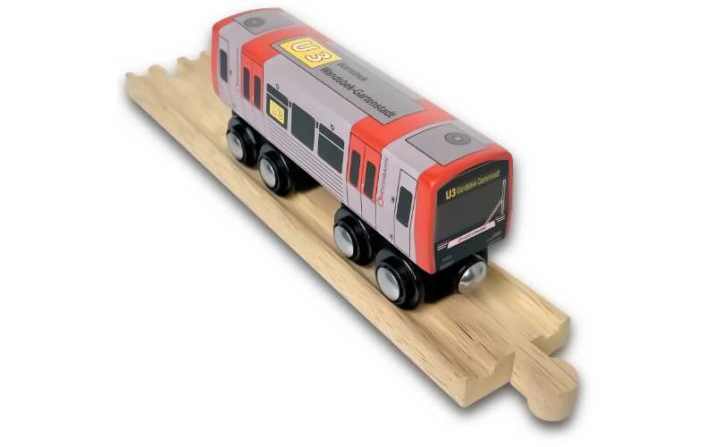 Holzeisenbahn Hamburger Hochbahn U-Bahn U3 Spielzeug Holzubahn von Bauer&Sohn