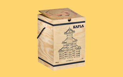Kapla Steine 280 Box mit Kunstbuch Gelb | Holzspielzeug