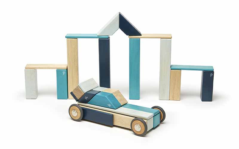 TEGU Magnetische Holzbausteine 42-teilig - Kreatives Spielzeug Ab 1 Jahr