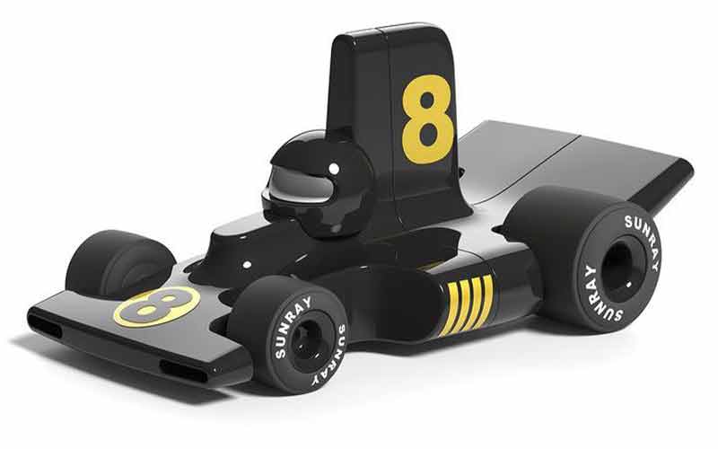 Playforever Velocita Emilio | Schwarzes Retro F1 Rennauto für Kinder