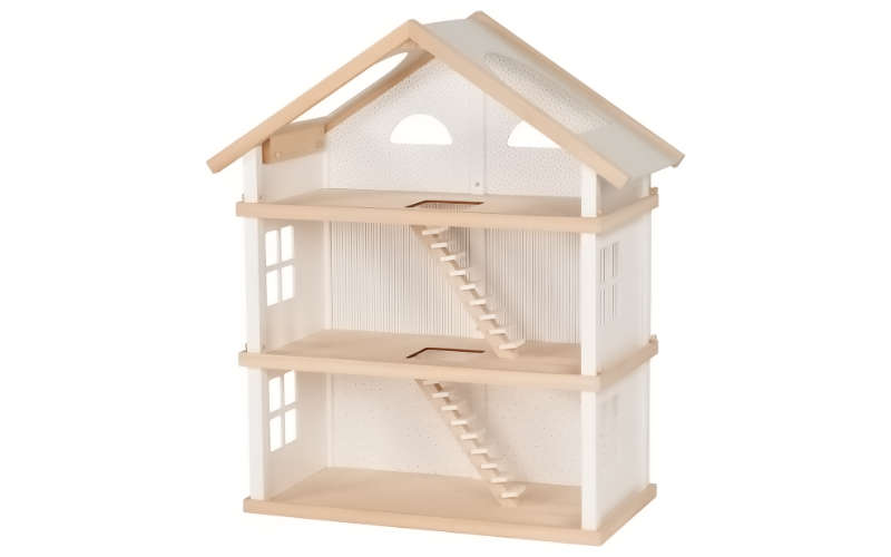 Casa delle bambole in legno bianco Casetta Goki per bambole con/senza mobili