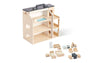 Puppenhaus aus Holz möbliert | Das Kids Concept Spielhaus für Puppen kommt inklusive Zubehör aus Holz