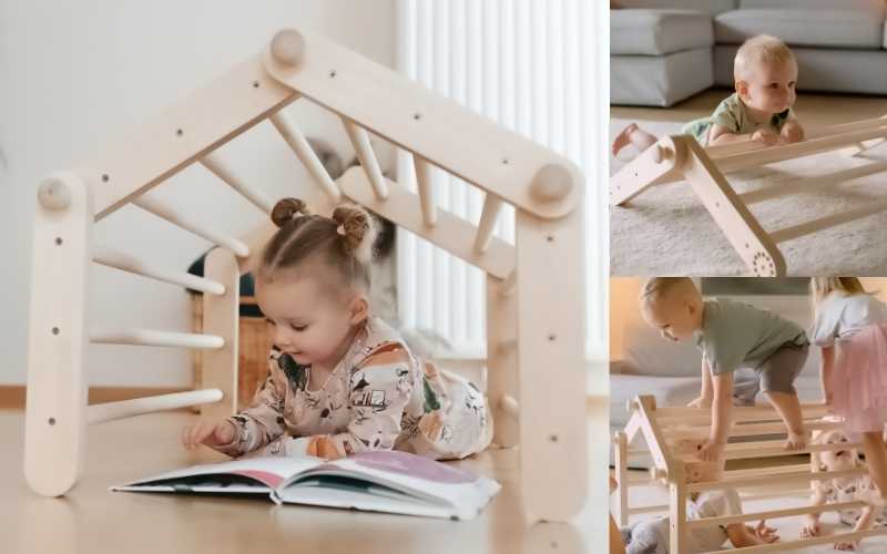 Piklerdreieck für Baby und Kinder | Pikler Kletterdreieck aus Holz von Ette Tette
