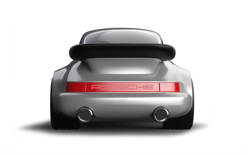 Baghera Porsche 911 in silber mit Porsche Schriftzug | Spielzeug Rennauto