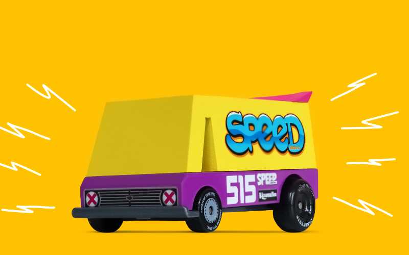 Candycar Holzauto Speed Vandal von Candylab Toys Toons | Frontalansicht