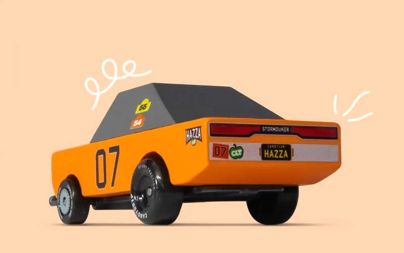 Candycar Holzauto Stormduker | Candylab Toys Toons Rückansicht