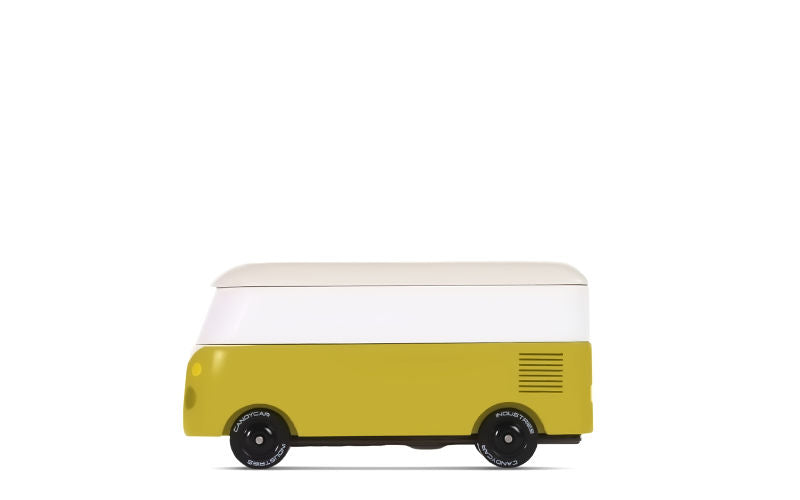 Candylab Toys Candycar Volkswagen VW Bus T1 in Oliv aus Holz | Spielzeugauto