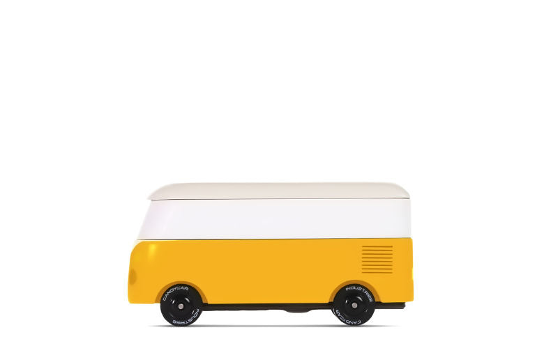 Candylab Toys Candycar Volkswagen VW Bus T1 in Sunbeam Gelb aus Holz | Spielzeugauto