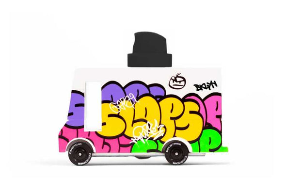 Candylab Toys Graffiti Van Black | Candycar® Holzauto im lässigen Candyvan Style