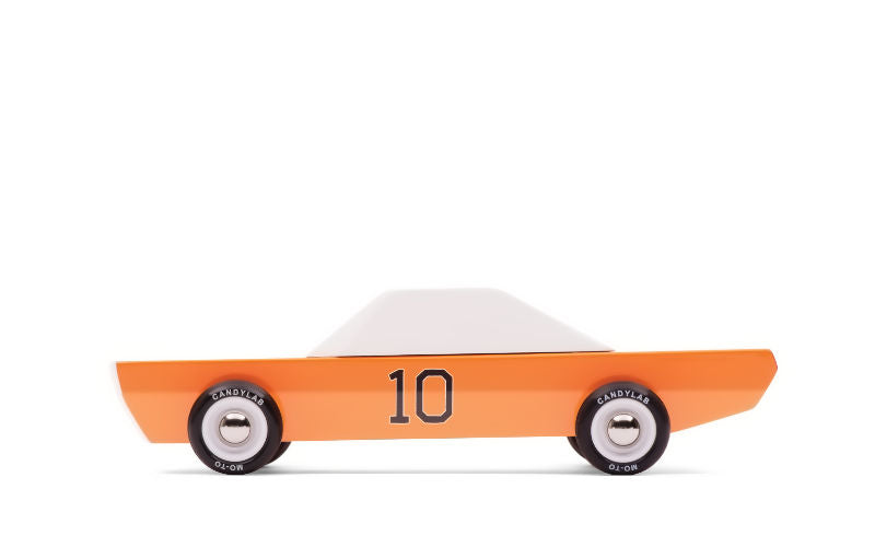 Candylab Toys GT-10 oranges Musclecar Holzauto