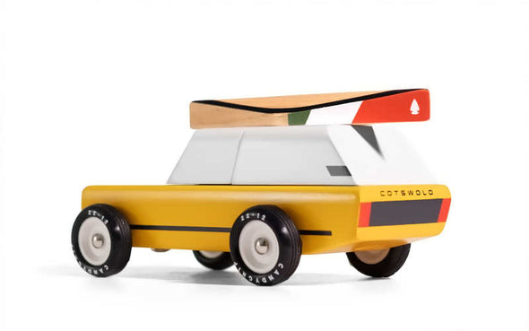 Candylab Toys magnetisches Kanu "Spearhead" aus Holz | Kayak Magnet für Americana Holzautos oder einfach nur als Kühlschrankmagnet