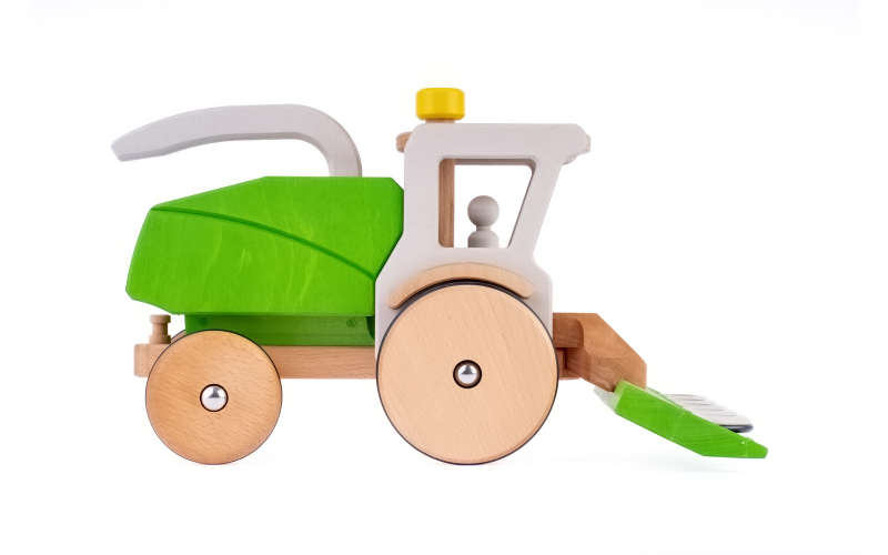 Wooden combine harvester "Felix" with corn header | Dynamiko