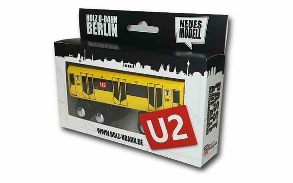 Holzeisenbahn Berliner U-Bahn U2 Bauer und Sohn Holzubahn für Spielzeug Eisenbahn