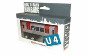 Holzeisenbahn Hamburg U-Bahn U4 Tiny Trainz Holzubahn für Spielzeug Eisenbahn