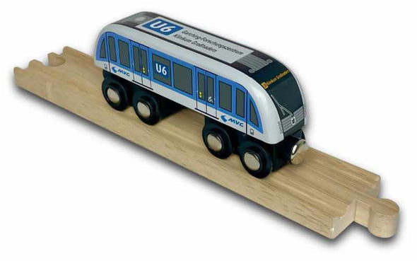 Holzeisenbahn München U-Bahn U6 Spielzeug Holzubahn von Bauer&Sohn