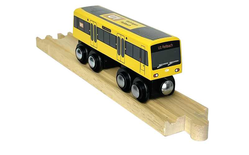 Holzeisenbahn Stuttgart UBahn U1 Spielzeug Holzbahn