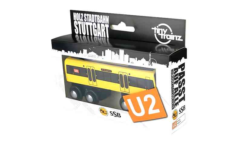 Holzeisenbahn Stuttgarter SSB U-Bahn U2 von Tiny Trainz