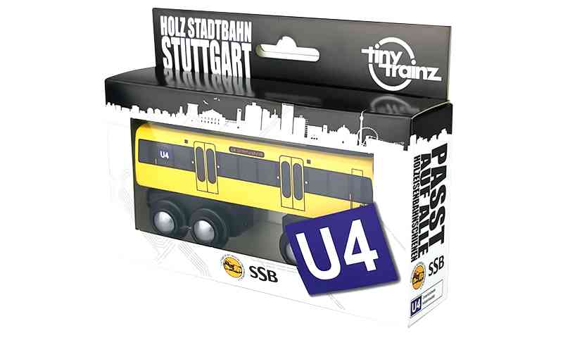 Holzeisenbahn Stuttgarter SSB U-Bahn U4 von Tiny Trainz