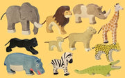 HOLZTIGER Afrika Holztier Set bestehend aus 11 Holzfiguren | Holzspielzeug Tierfiguren
