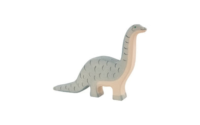 Holztiger Dinosaurier Brontosaurus aus Holz | Dino Holzfigur zum Spielen