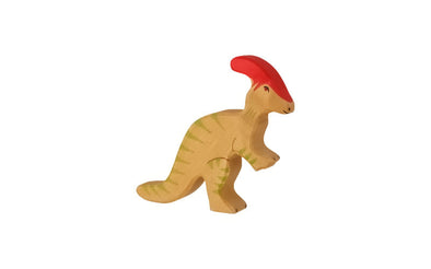 Holztiger Dinosaurier Parasaurolophus aus Holz | Dino Holzfigur zum Spielen