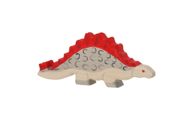 Holztiger Dinosaurier Stegosaurus aus Holz | Dino Holzfigur zum Spielen
