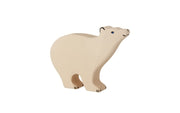 Eisbär Holztier für Kinder weiß bemalt von der Marke Holztiger | Holztiere & -figuren