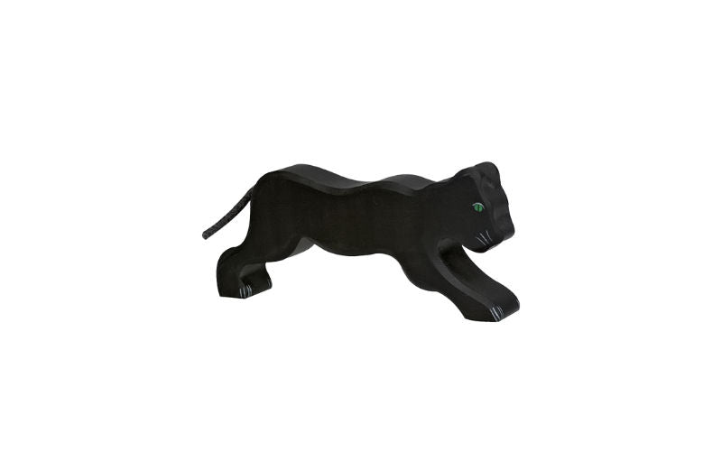 HOLZTIGER Panther Holztier | Dschungeltiere Tierfigur aus Holz