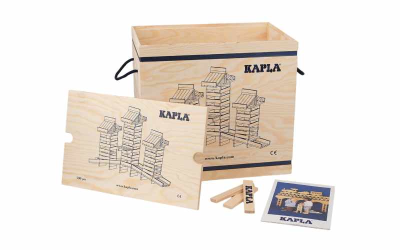 Kapla Steine 500 Box Natur Holzbausteine für das Kinderzimmer oder Bildungseinrichtung