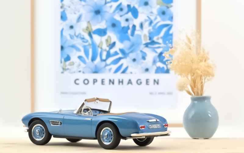 Model car BMW 507 Roadster blue from Norev | 1:18 car models