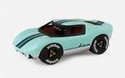 Spielzeugauto von Playforever Ken Parton in Mint Rennwagen Seitenansicht