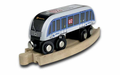 Spielzeugbahn Münchener MVG U-Bahn U2 Holzeisenbahn von Bauer & Sohn