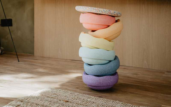 Stapelstein Balance Board Confetti Erweiterung in Pastell Farben
