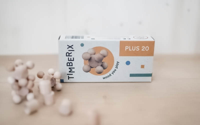 TIMBERIX Plus 20 Verbinder Set | Holzbausteinverbinder für Konstruktionsbausteine aus Holz