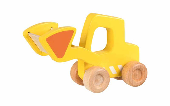 Bagger aus Holz von Goki | Holzspielzeug Baumaschine für Kinder ab 2 Jahren