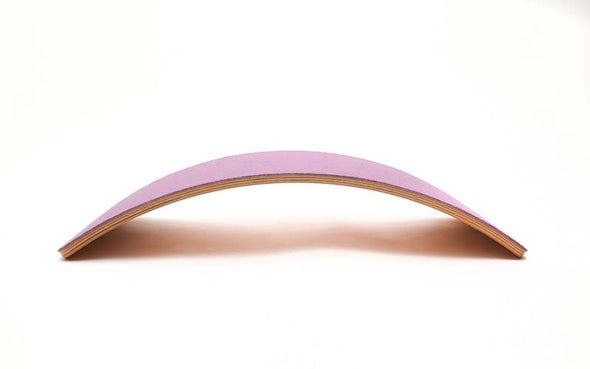 Balance Board Wobbel® "Starter” mit Filz in "Wild Rose" Rosa | Balance Board aus Holz also Wippe oder Brücke