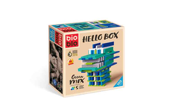 Bausteine Bioblo Hellobox Ocean 100 Steine Konstruktionsspielzeug für Kinder