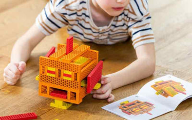 Bausteine Bioblo Rustyrobot 40 Steine | Bauspiel Geschenk für Kinder