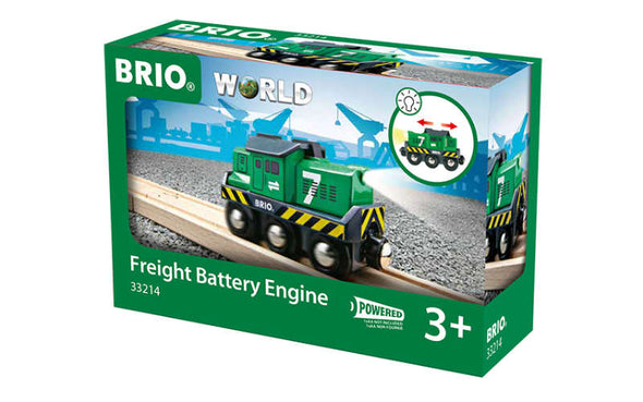 BRIO Eisenbahn batteriebetrieben | Frachtlok für Spielzeug Holzeisenbahn