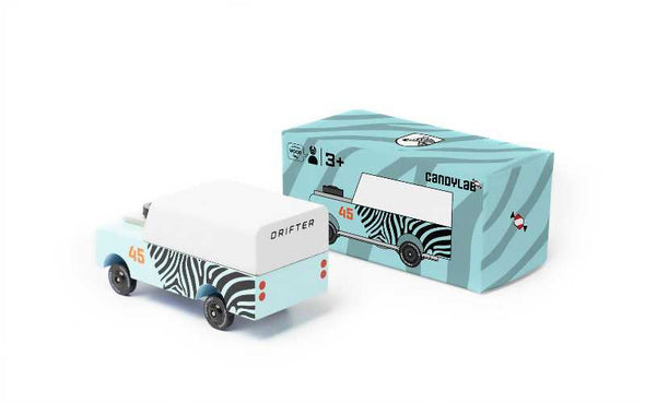 Candylab Toys Candycar Mini Drifter Zebra Holz Spielzeugauto