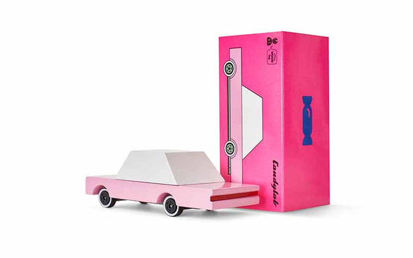 Candylab Toys Candycar Pink Sedan | Holz-Spielzeugauto