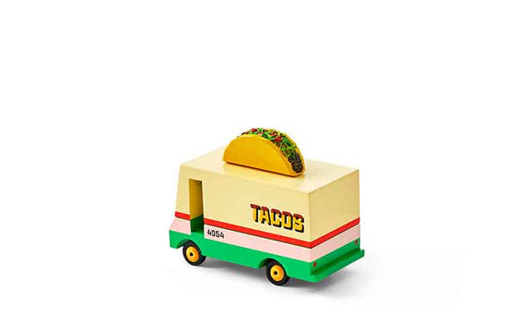 Candylab Toys Candycar Taco Van | Holz-Spielzeugauto aus Buchenholz