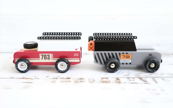 Candylab Toys Drifter 2er Set mit den Holzautos Drifter Kodiak und Drifter Nigel | Britische Geländewagen als Holzspielzeugauto